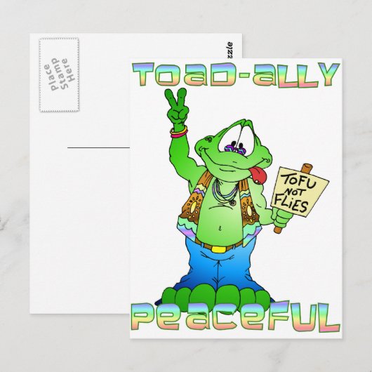 Hippie Toad Briefkaart (Voorkant / Achterkant)