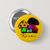 hippie trippie naam pin ronde button 5,7 cm (Voorkant /achterkant)