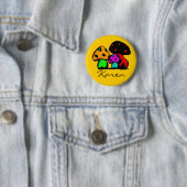 hippie trippie naam pin ronde button 5,7 cm (In situ)