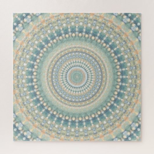 Hippie Trippy Eclectische Pastel Boho Groovy Manda Legpuzzel (Verticaal)