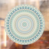 Hippie Trippy Eclectische Pastel Boho Groovy Manda Raamsticker (Vel 2)