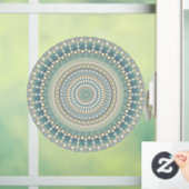 Hippie Trippy Eclectische Pastel Boho Groovy Manda Raamsticker (Huis)