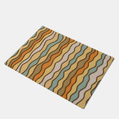 Hippie Trippy Groovy Verticale Streep 70s Patroon Deurmat (Schuin)