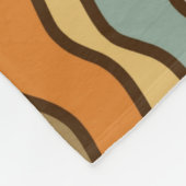 Hippie Trippy Groovy Verticale Streep 70s Patroon Fleece Deken (Hoek)