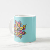 Hippie Trippy Oogbloem Kleurrijk Psychedelisch Koffiemok (Voorkant links)