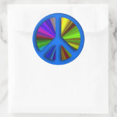 Hippie Trippy Peace Sign Ronde Sticker (Tas)