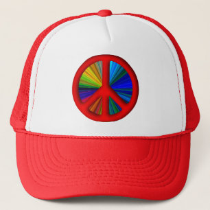 Hippie Trippy Peace Sign Trucker Pet