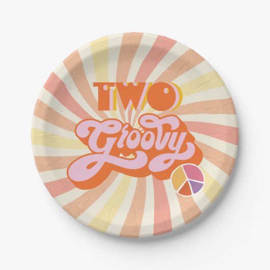 Hippie Two Groovy Papieren Bordje (Voorkant)