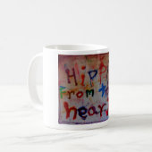 hippie uit het hart abstracte mokken (Voorkant links)