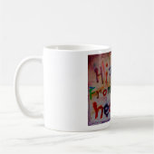 hippie uit het hart abstracte mokken (Links)