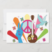 hippie-uitnodiging kaart (Voorkant)