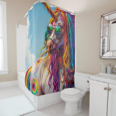 Hippie Unicorn Douchegordijn (In situ)