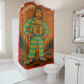 Hippie Vaderdag Douchegordijn (In situ)
