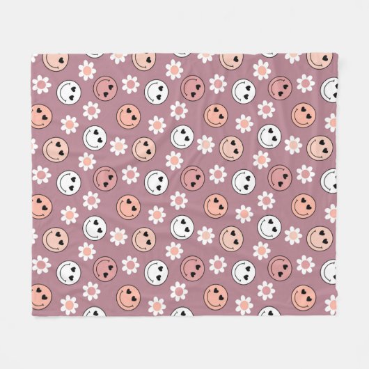 Hippie-Valentijnsdag Fleece Deken (Voorkant (Horizontaal))