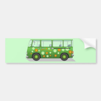 Hippie van afbeelding bumpersticker