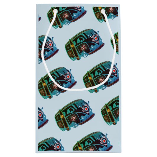 Hippie Van Art Geschenkzak op maat Klein Cadeauzakje (Achterkant)