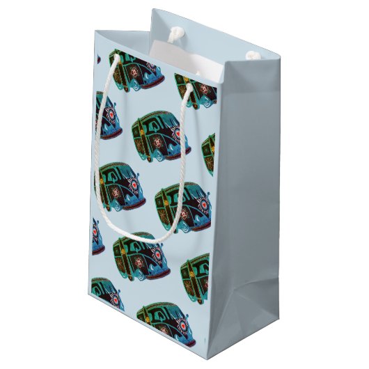 Hippie Van Art Geschenkzak op maat Klein Cadeauzakje (Achterkant Gekanteld)