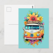 Hippie Van Briefkaart (Voorkant / Achterkant)