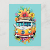 Hippie Van Briefkaart (Voorkant)