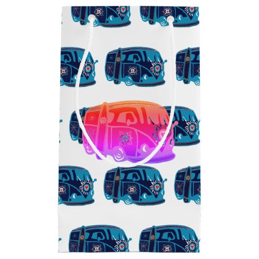 Hippie Van Custom Gift Bag - Klein, Glossy Klein Cadeauzakje (Voorkant)