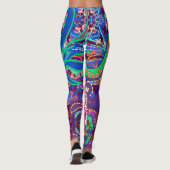 Hippie Van Dreams Hope Peace Love Tie Dye Leggings (Achterkant)
