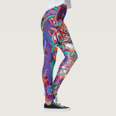 Hippie Van Dreams Hope Peace Love Tie Dye Leggings (Rechts)