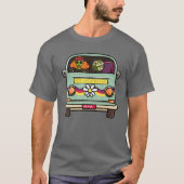  Hippie Van Flower Bus Aliens Vredesbord T-shirt (Voorkant)
