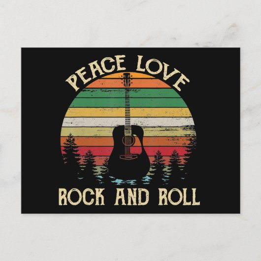  Hippie Van Flower Bus Peace Love Briefkaart (Voorkant)