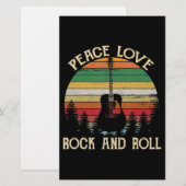  Hippie Van Flower Bus Peace Love Briefpapier (Voorkant / Achterkant)