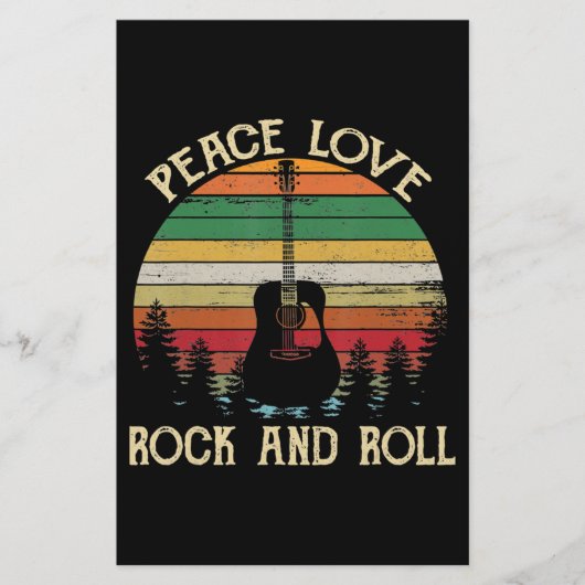  Hippie Van Flower Bus Peace Love Briefpapier (Voorkant)