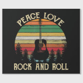  Hippie Van Flower Bus Peace Love Cadeaupapier (Vlak)