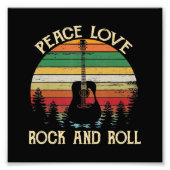  Hippie Van Flower Bus Peace Love Foto Afdruk (Voorkant)