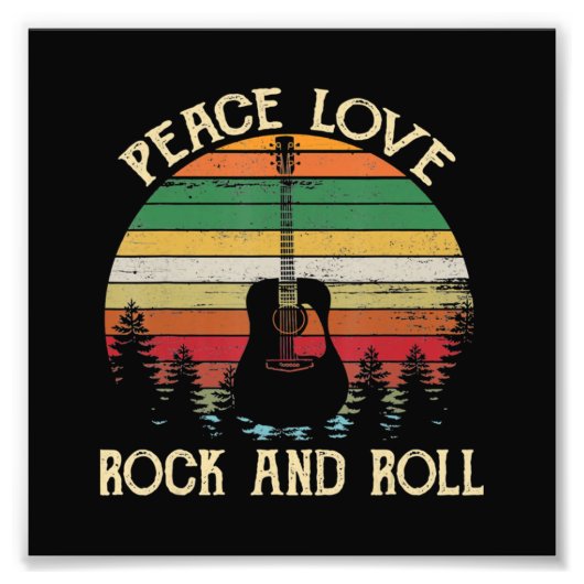  Hippie Van Flower Bus Peace Love Foto Afdruk (Voorkant)