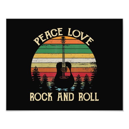 Hippie Van Flower Bus Peace Love Foto Afdruk (Voorkant)