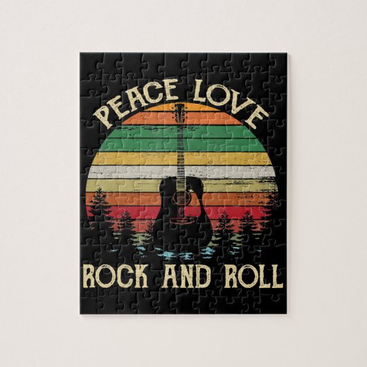  Hippie Van Flower Bus Peace Love Legpuzzel (Verticaal)