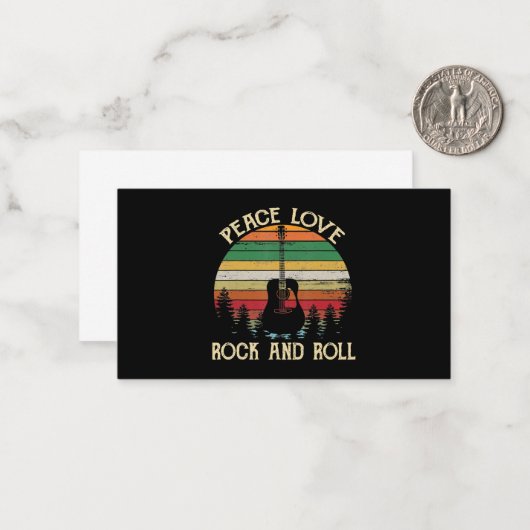  Hippie Van Flower Bus Peace Love Notitiekaartje (Voorkant / Achterkant in situ)