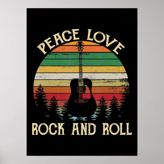Hippie Van Flower Bus Peace Love Poster (Voorkant)
