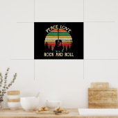  Hippie Van Flower Bus Peace Love Poster (Keuken)