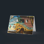 HIPPIE VAN FUNNY GROET VERJAARDAG WENSKAART BEDANKKAART<br><div class="desc">HIPPIE LOVE BIRTHDAY BUS WENSKAART</div>