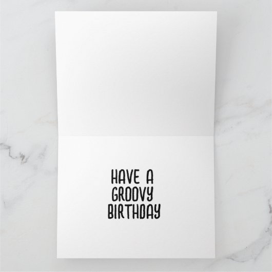  HIPPIE VAN GRAPPIGE GROET VERJAARDAG KAART (Binnen)