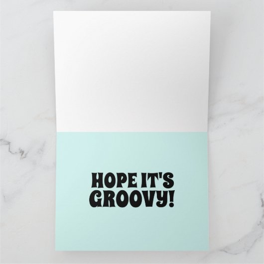  HIPPIE VAN GRAPPIGE GROET VERJAARDAG KAART (Binnen)