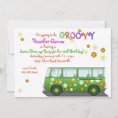 Hippie Van Invitation Kaart (Voorkant)