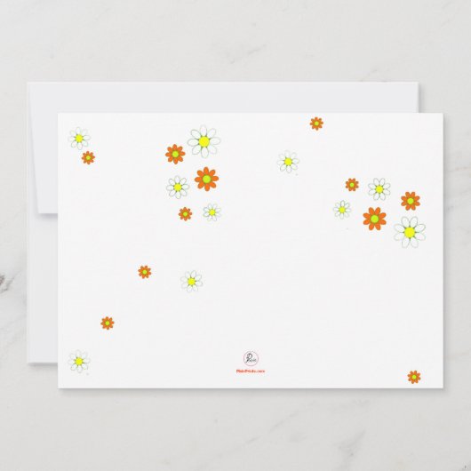 Hippie Van Invitation Kaart (Achterkant)