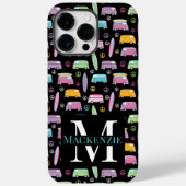 Hippie Van Peace Sign Trippy Monogram Case-Mate iPhone Case (Achterkant)