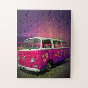 HIPPIE VAN PUZZLE EASY LARGE PEICE JIGSAW PUZZLE LEGPUZZEL