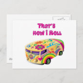 hippie van retro hoe ik rol briefkaart (Voorkant / Achterkant)