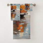 Hippie Van Seascape Traveler Mood Art Bad Handdoek (Insitu)