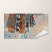 Hippie Van Seascape Traveler Mood Art Bad Handdoek (Handdoek)