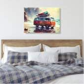 Hippie Van Seascape Traveler Mood Art Canvas Afdruk (Insitu (Slaapkamer))