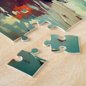 Hippie Van Seascape Traveler Mood Art Legpuzzel (Zijkant)